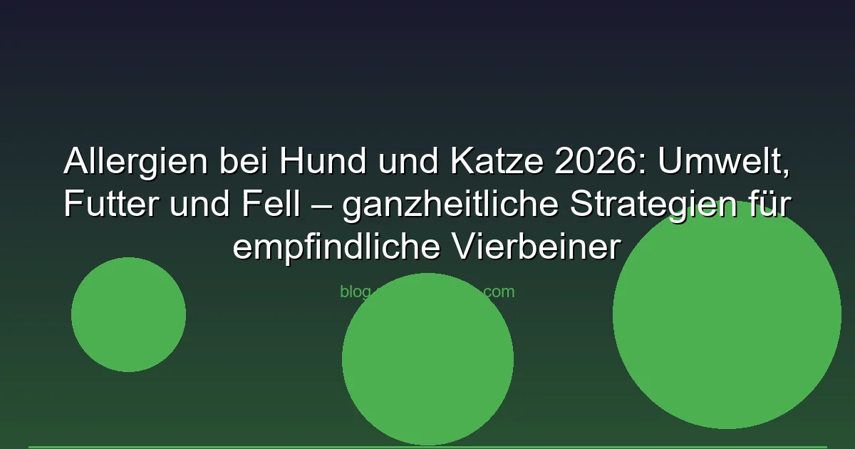 Allergien bei Hund und Katze 2026: Umwelt, Futter und Fell – ganzheitliche Strategien für empfindliche Vierbeiner