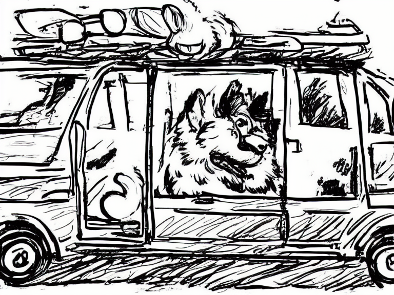 Reisen mit Hund – Hund in der Transportbox im Auto