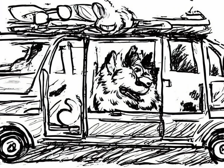 Reisen mit Hund – Hund in der Transportbox im Auto