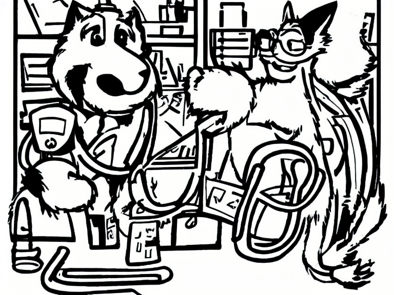 Hund beim Tierarzt in der Praxis